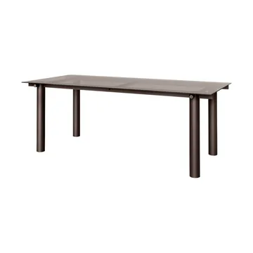 Table à manger Atura - Chocolat noir-verre teinté foncé, 90x200 cm - Ferm Living