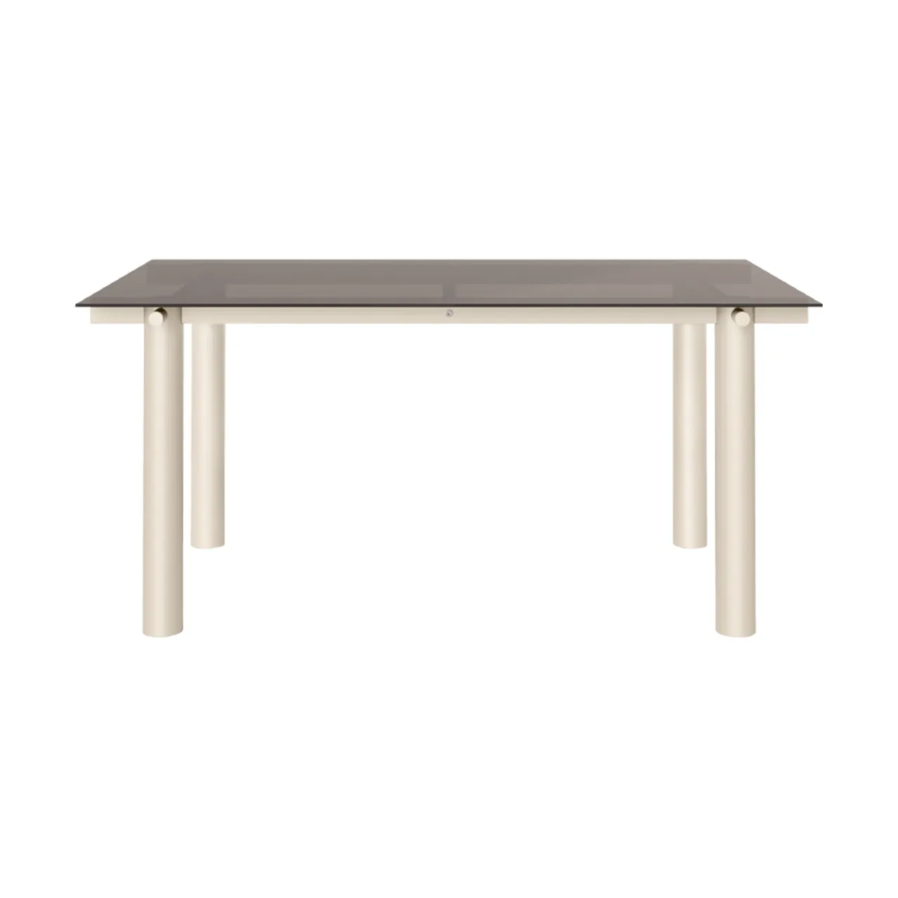 Table à manger Atura, Light cashmere-verre teinté foncé, 90x160 cm Ferm Living