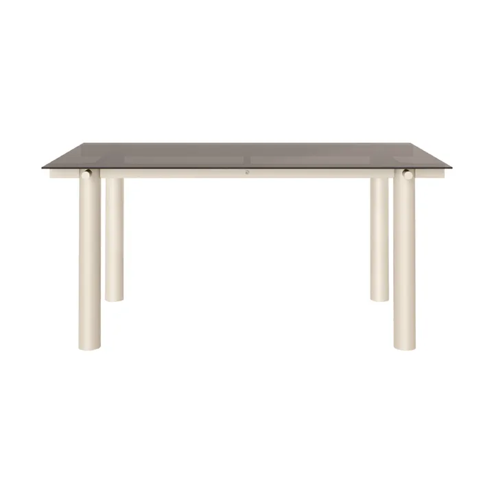 Table à manger Atura - Light cashmere-verre teinté foncé, 90x160 cm - Ferm Living