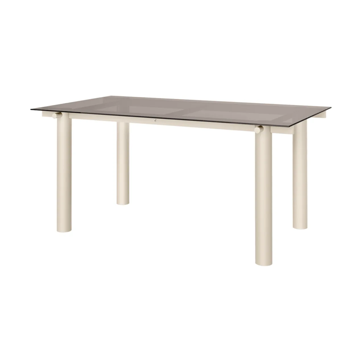 Table à manger Atura, Light cashmere-verre teinté foncé, 90x160 cm Ferm Living