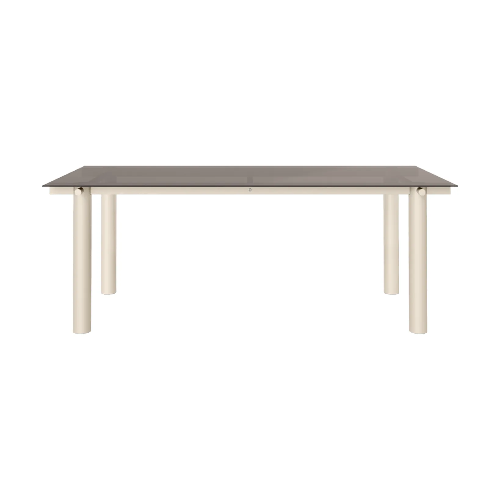 Table à manger Atura, Light cashmere-verre teinté foncé, 90x200 cm Ferm Living