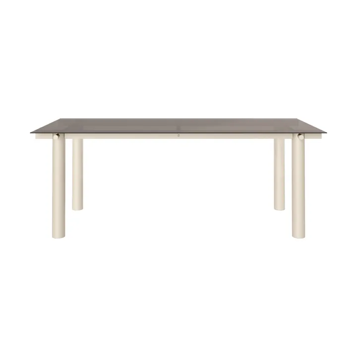 Table à manger Atura - Light cashmere-verre teinté foncé, 90x200 cm - Ferm Living