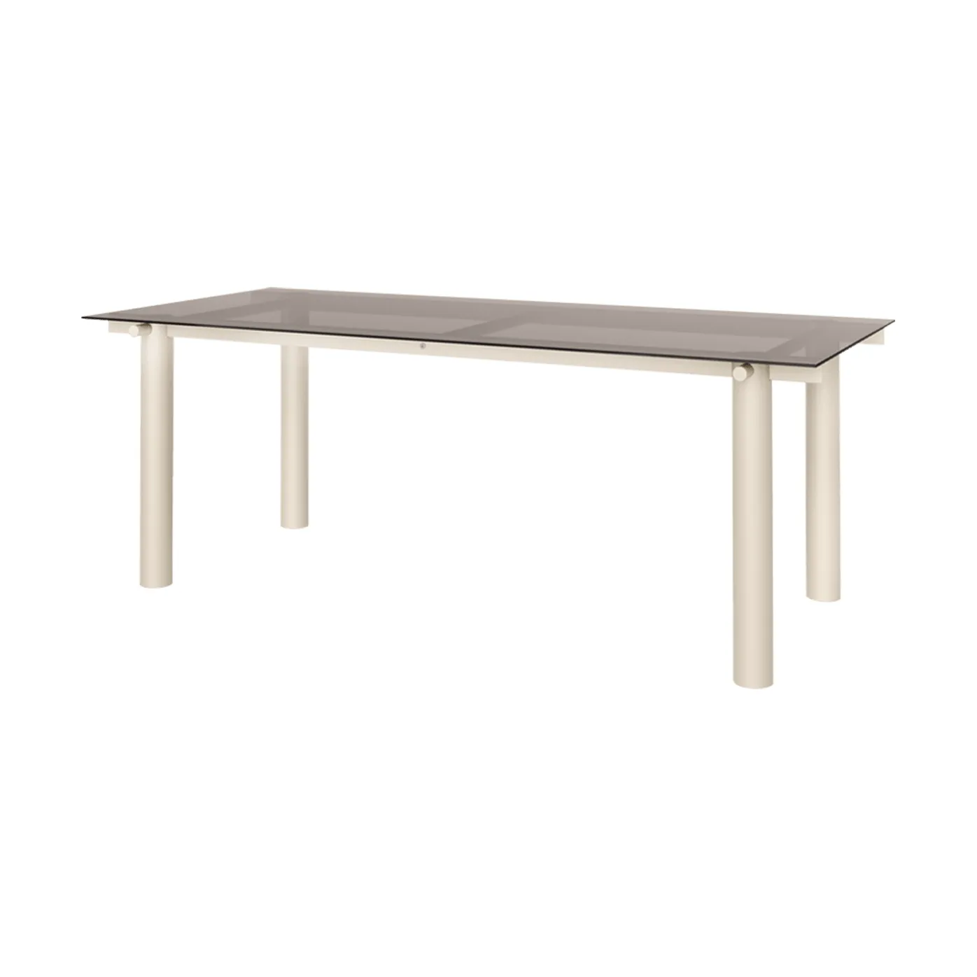 Table à manger Atura, Light cashmere-verre teinté foncé, 90x200 cm Ferm Living