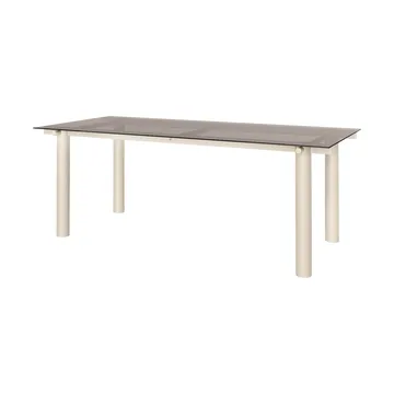 Table à manger Atura - Light cashmere-verre teinté foncé, 90x200 cm - Ferm Living