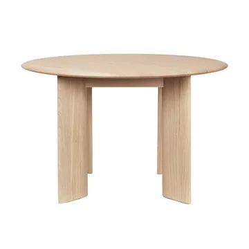 Table à manger Bevel Ø117 cm - Chêne blanchi à l’huile - Ferm Living