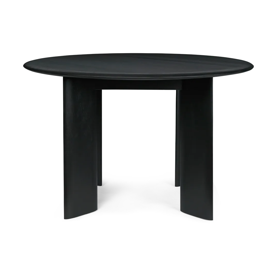 Table à manger Bevel Ø117 cm, Chêne huilé noir Ferm Living