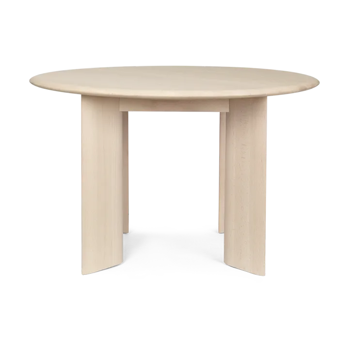 Table à manger Bevel Ø117 cm - Hêtre blanchi à l'huile - Ferm Living