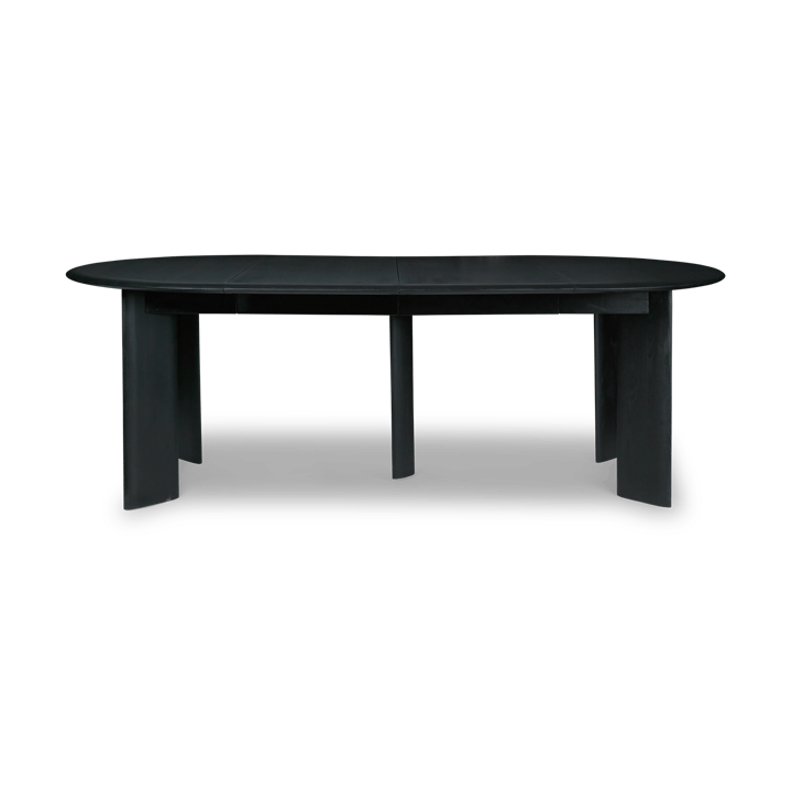 Table à manger Bevel Extendable, 2 rallonges incluses - Hêtre huilé noir - ferm LIVING