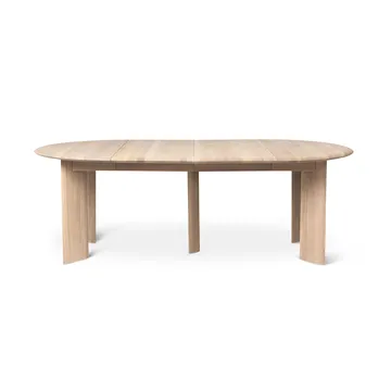 Table à manger Bevel Extendable - Chêne blanchi à l’huile, inclut 2 rallonge - Ferm Living