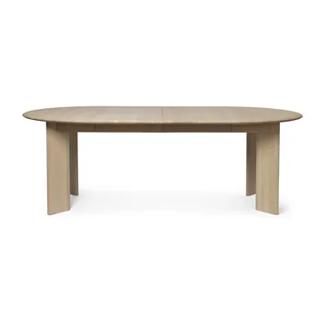 Table à manger Bevel Extendable - Hêtre blanchi à l’huile, inclut 2 rallonges - Ferm Living