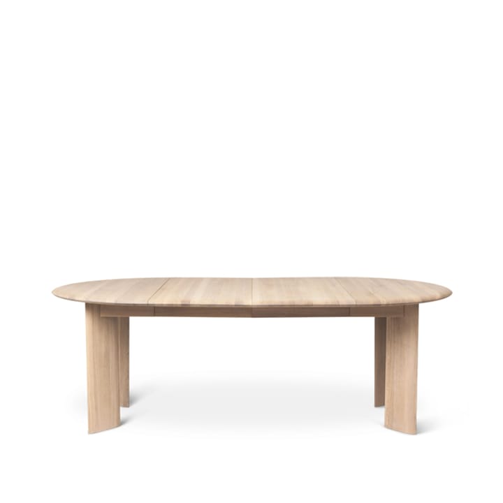 Table à manger Bevel Extendable - oak white oiled, 2 rallonges de 50 cm incluses - ferm LIVING