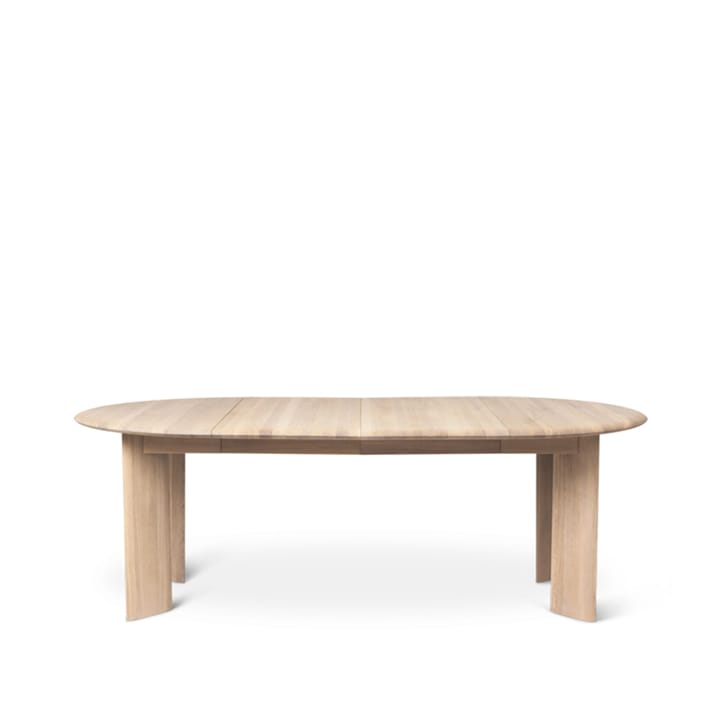 Table à manger Bevel Extendable - oak white oiled, 2 rallonges de 50 cm incluses - Ferm LIVING