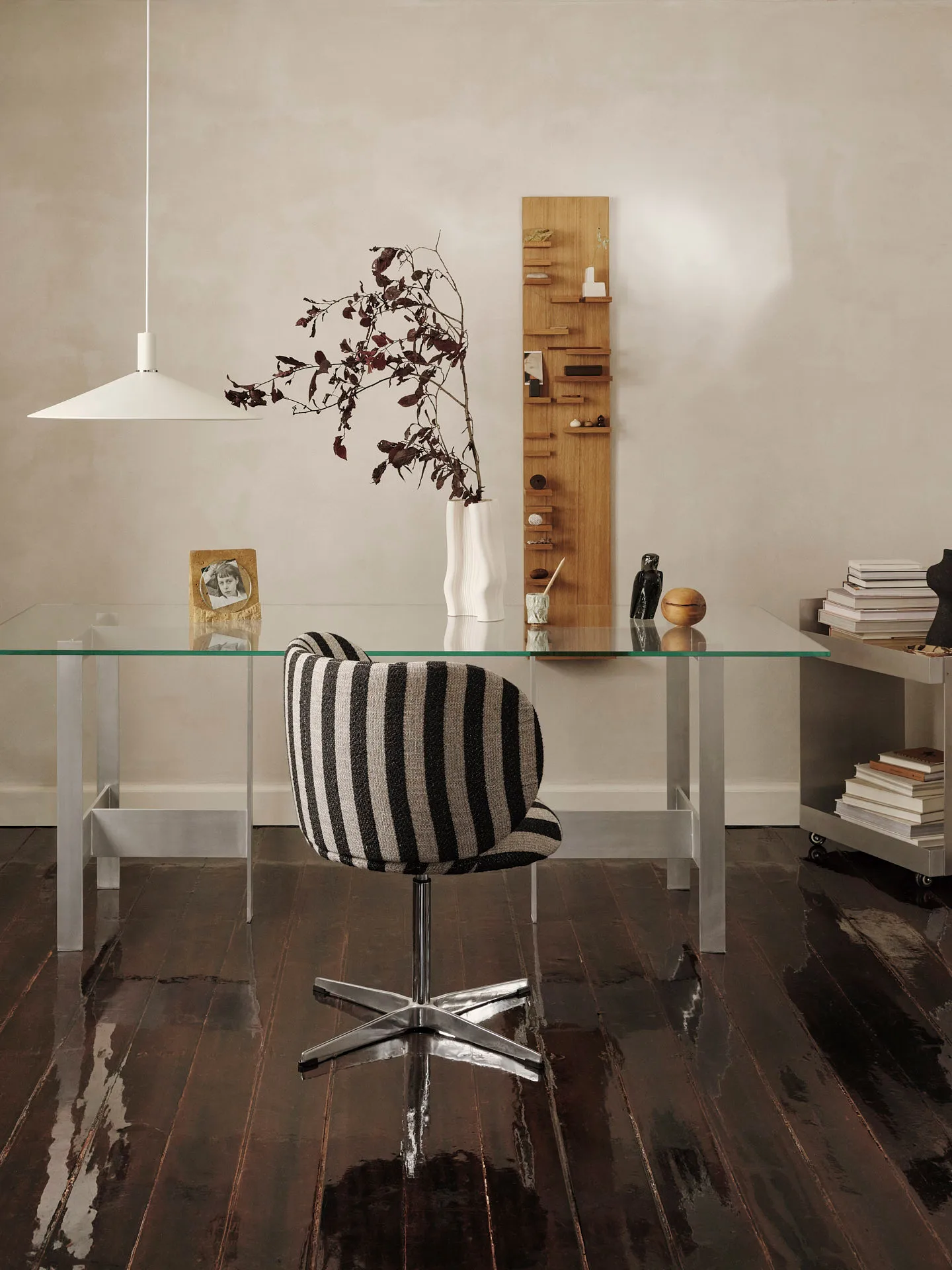 Table à manger Lager 90x200 cm, Glass-aluminium Ferm Living