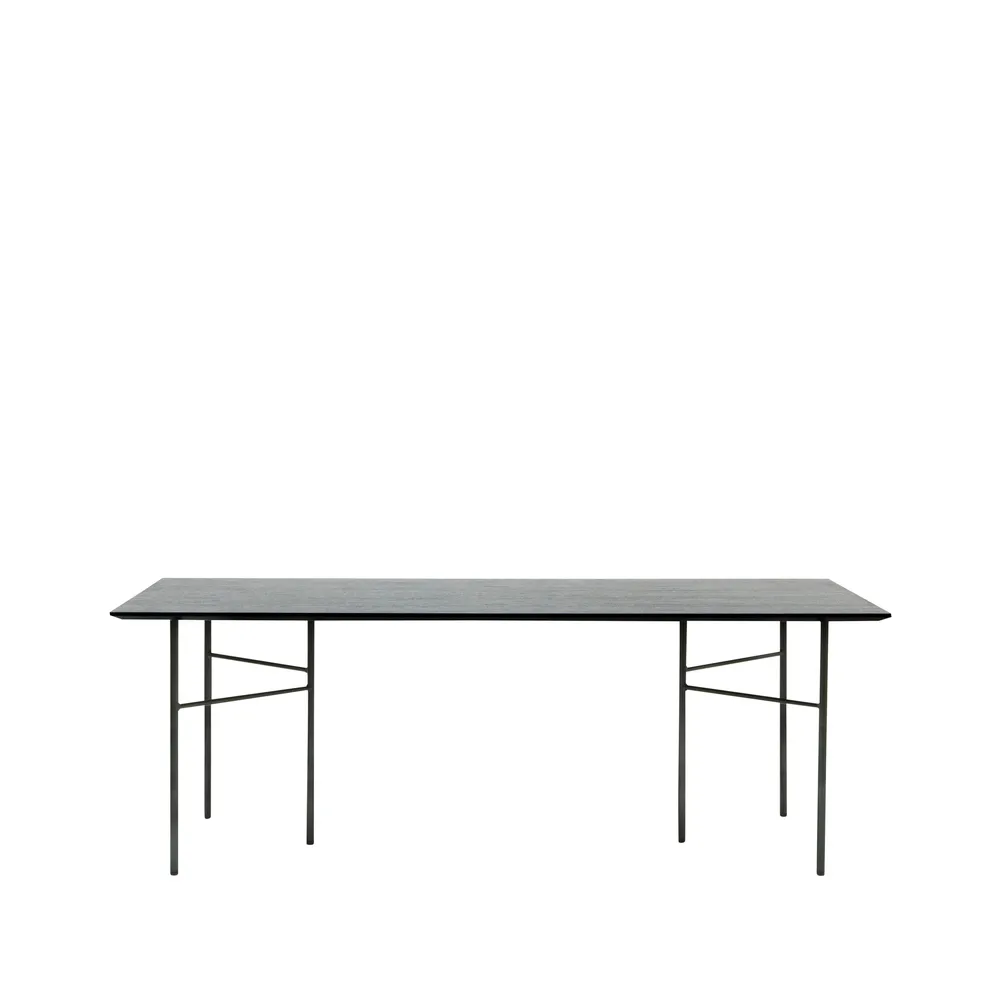 Table à manger Mingle, oak black, 210cm, pieds en métal noir Ferm Living
