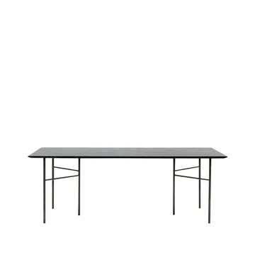 Table à manger Mingle - oak black, 210cm, pieds en métal noir - Ferm Living