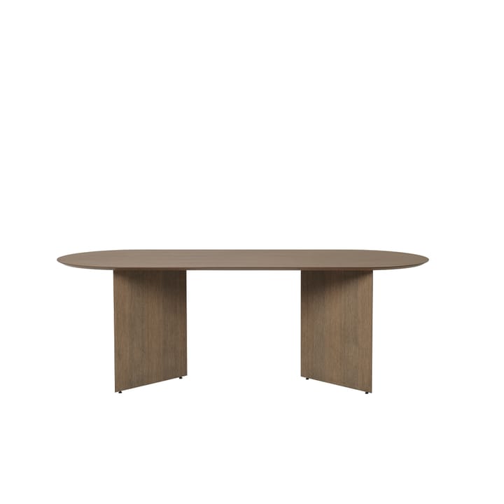 Table à manger Mingle ovale - oak dark stained, pieds en angle chêne foncé - Ferm LIVING