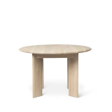 Table à manger ronde biseautée - Oak white oiled - Ferm Living
