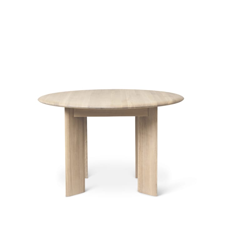 Table à manger ronde biseautée - Oak white oiled - Ferm LIVING