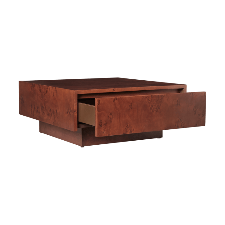 Table basse Burl storage 70x70 cm, Dark stained burl Ferm Living