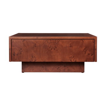 Table basse Burl storage 70x70 cm - Dark stained burl - Ferm Living