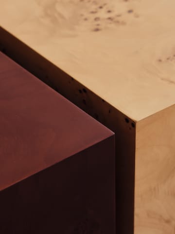 Table basse Burl storage 70x70 cm - Dark stained burl - Ferm Living