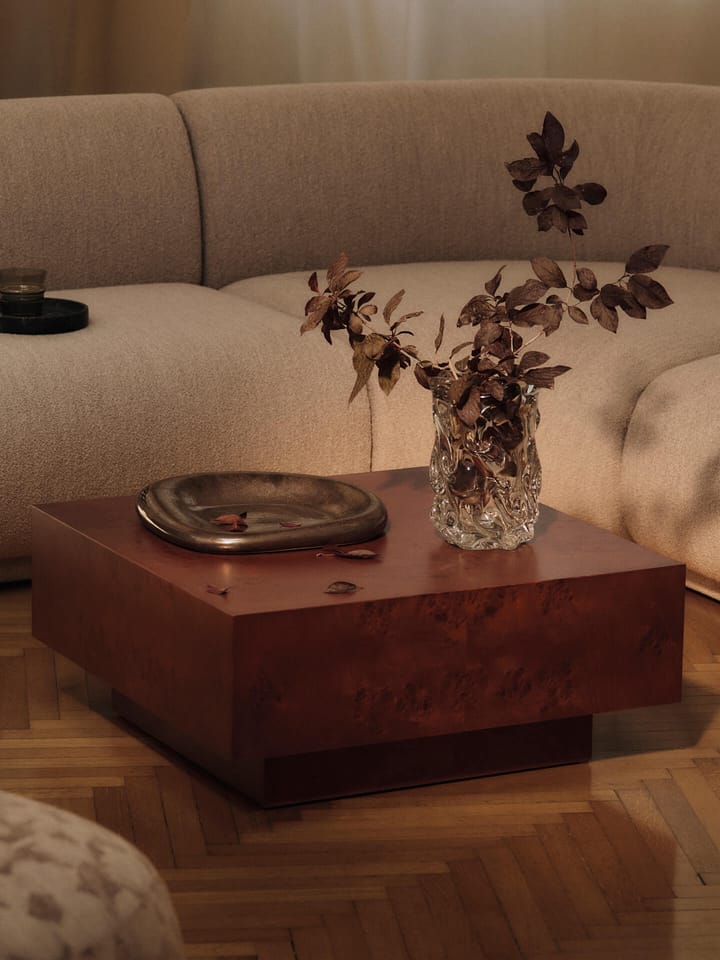 Table basse Burl storage 70x70 cm, Dark stained burl Ferm Living