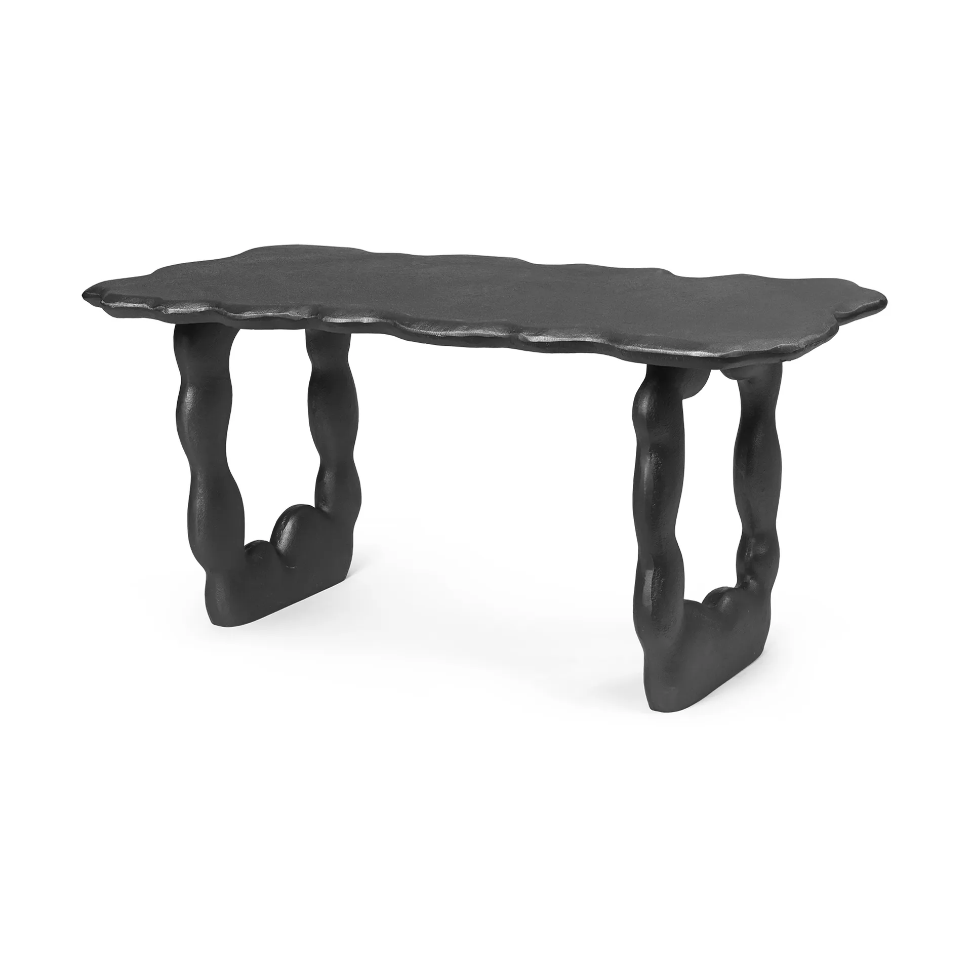 Table basse Dal Piece 100x50x47 cm, Aluminium noir Ferm Living