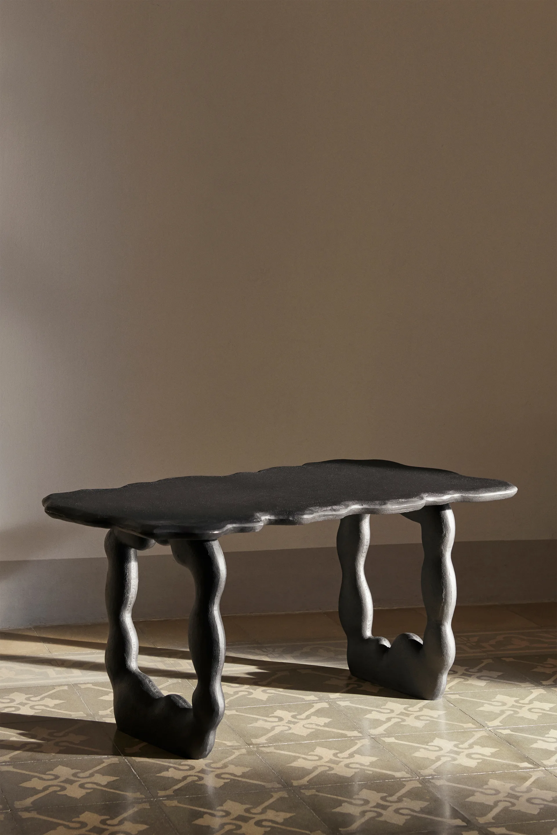 Table basse Dal Piece 100x50x47 cm, Aluminium noir Ferm Living