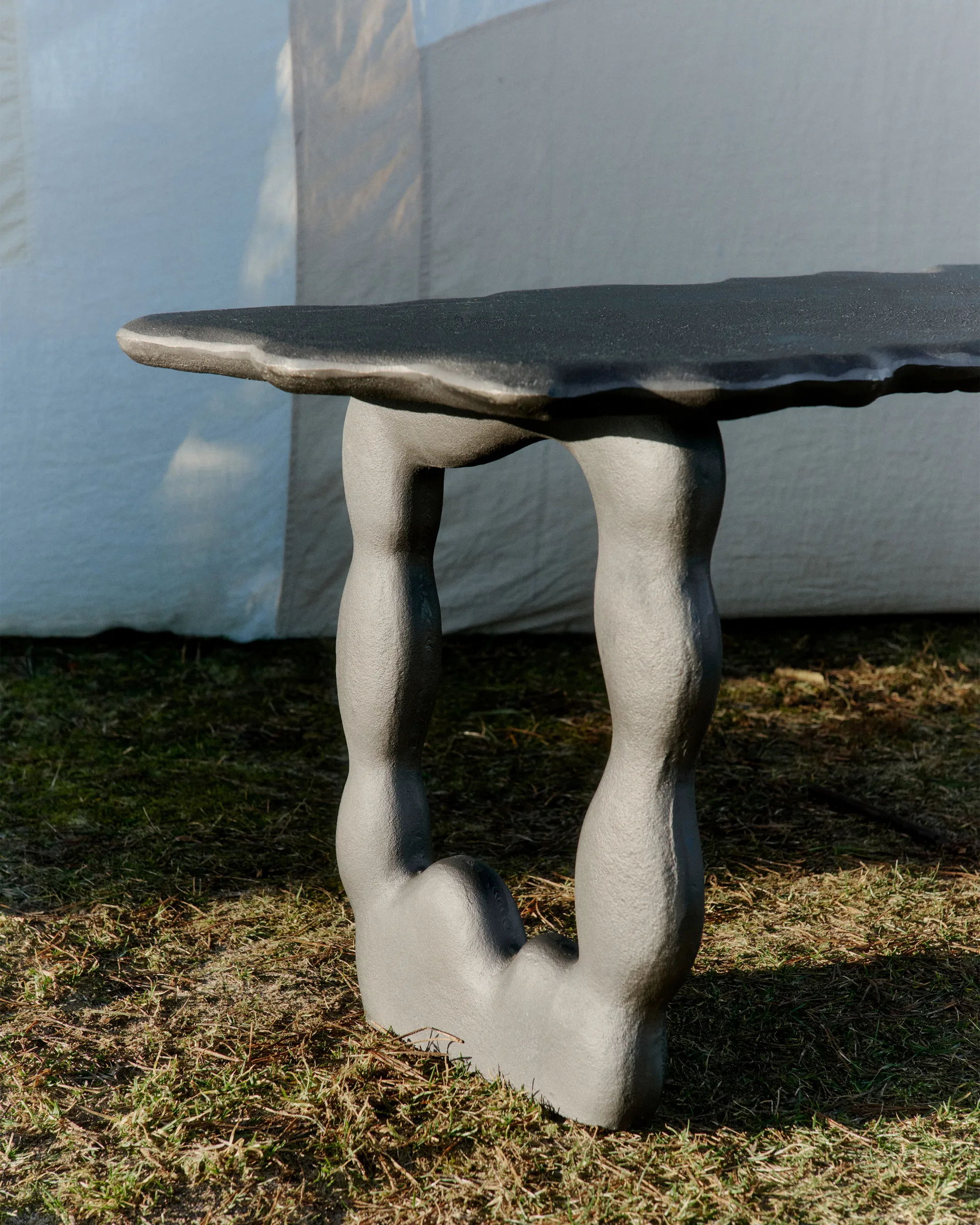 Table basse Dal Piece 100x50x47 cm, Aluminium noir Ferm Living