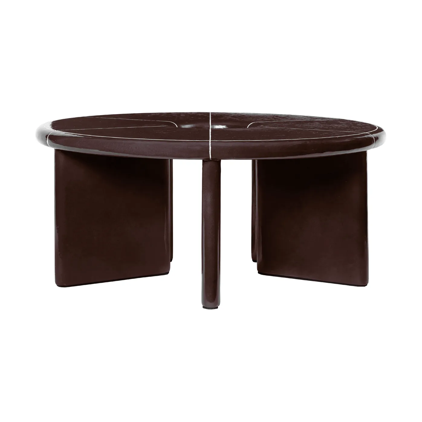 Table basse Deya Ø80x32 cm, Chestnut brown Ferm Living