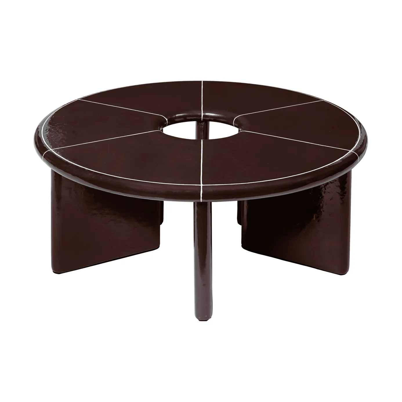 Table basse Deya Ø80x32 cm, Chestnut brown Ferm Living