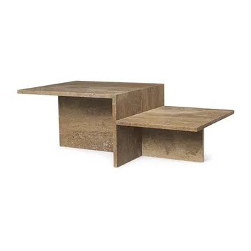 Table basse Distinct - Dark Brown Travertine
 - Ferm Living
