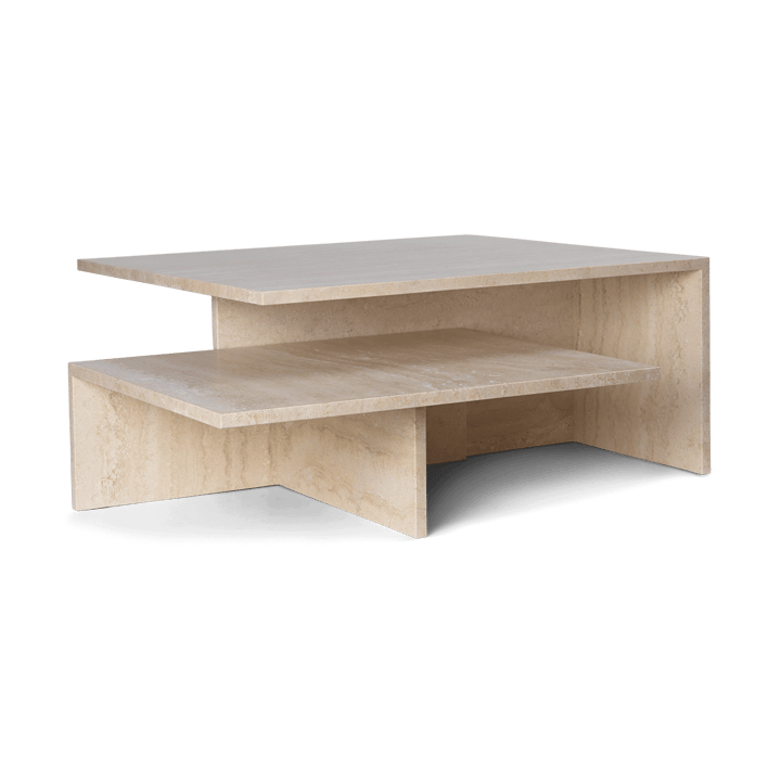 Table basse Distinct Grande Duo 133x70x35 cm - Travertin - ferm LIVING