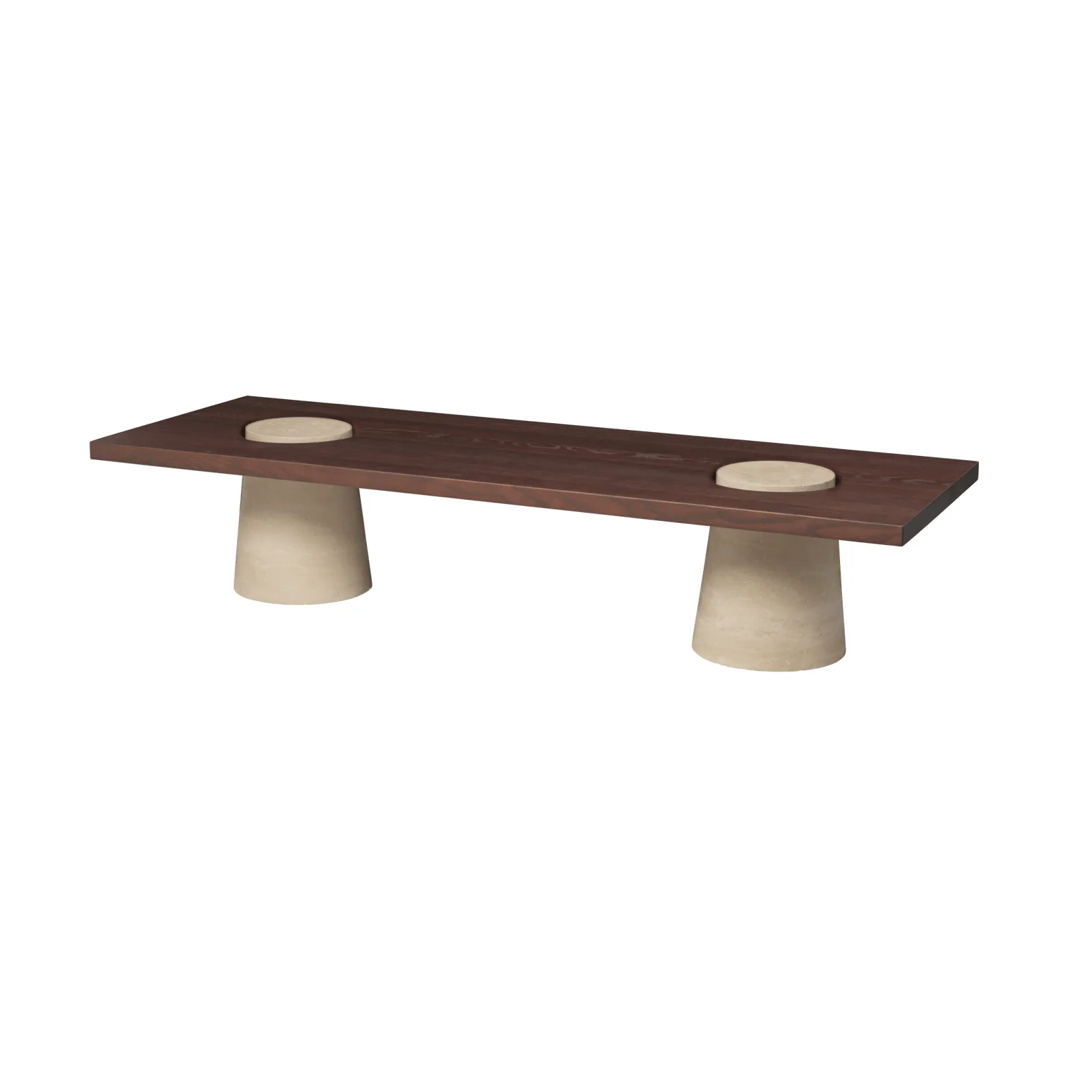Table basse Grova, Travertin, 155x55x34 m Ferm Living
