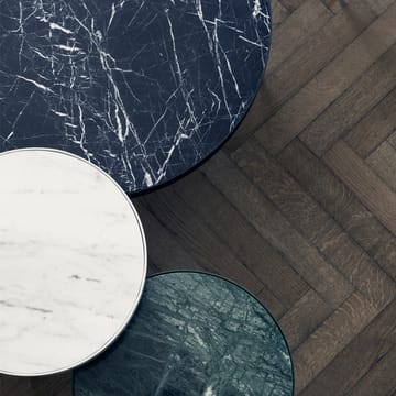 Table basse Marble Table - marbre noir, large, structure noire - ferm LIVING