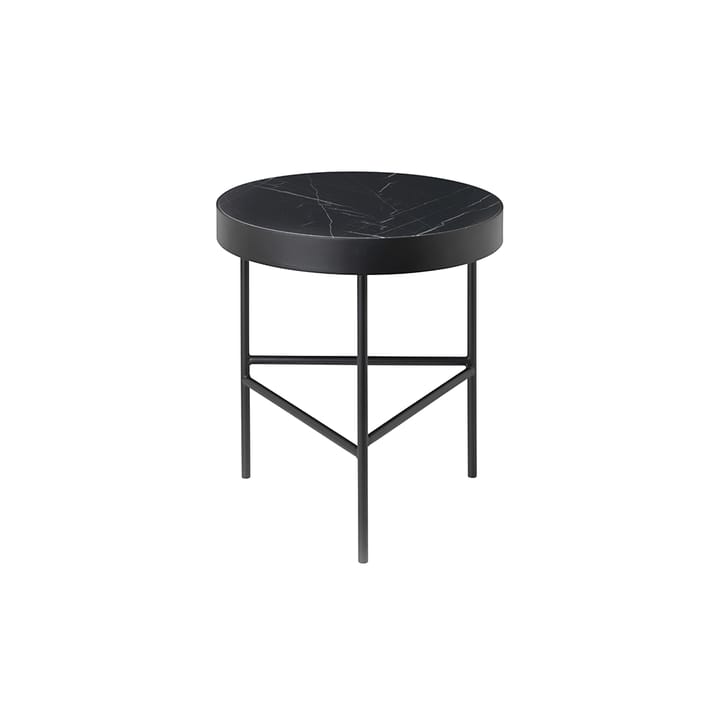 Table basse Marble Table - marbre noir, medium, structure noire - Ferm LIVING