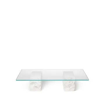 Table basse Mineral - verre, base en marbre - Ferm Living