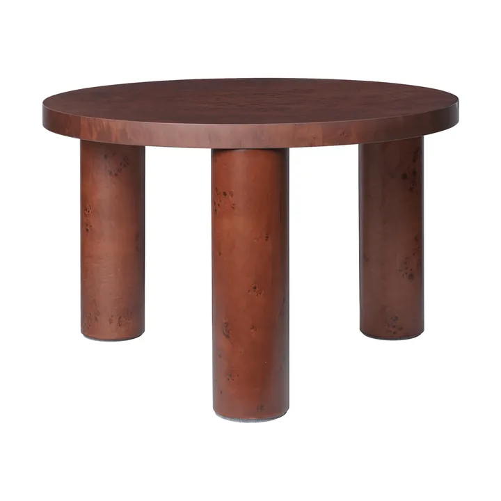 Table basse Post petite Ø65 cm - Broussin teinté foncé - Ferm Living