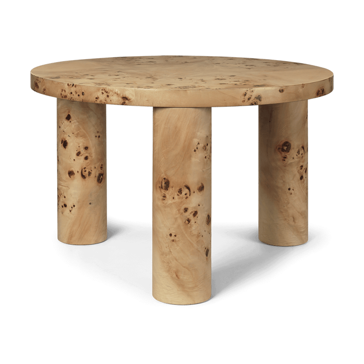 Table basse Post petite Ø65 cm - Burl veneer - Ferm LIVING