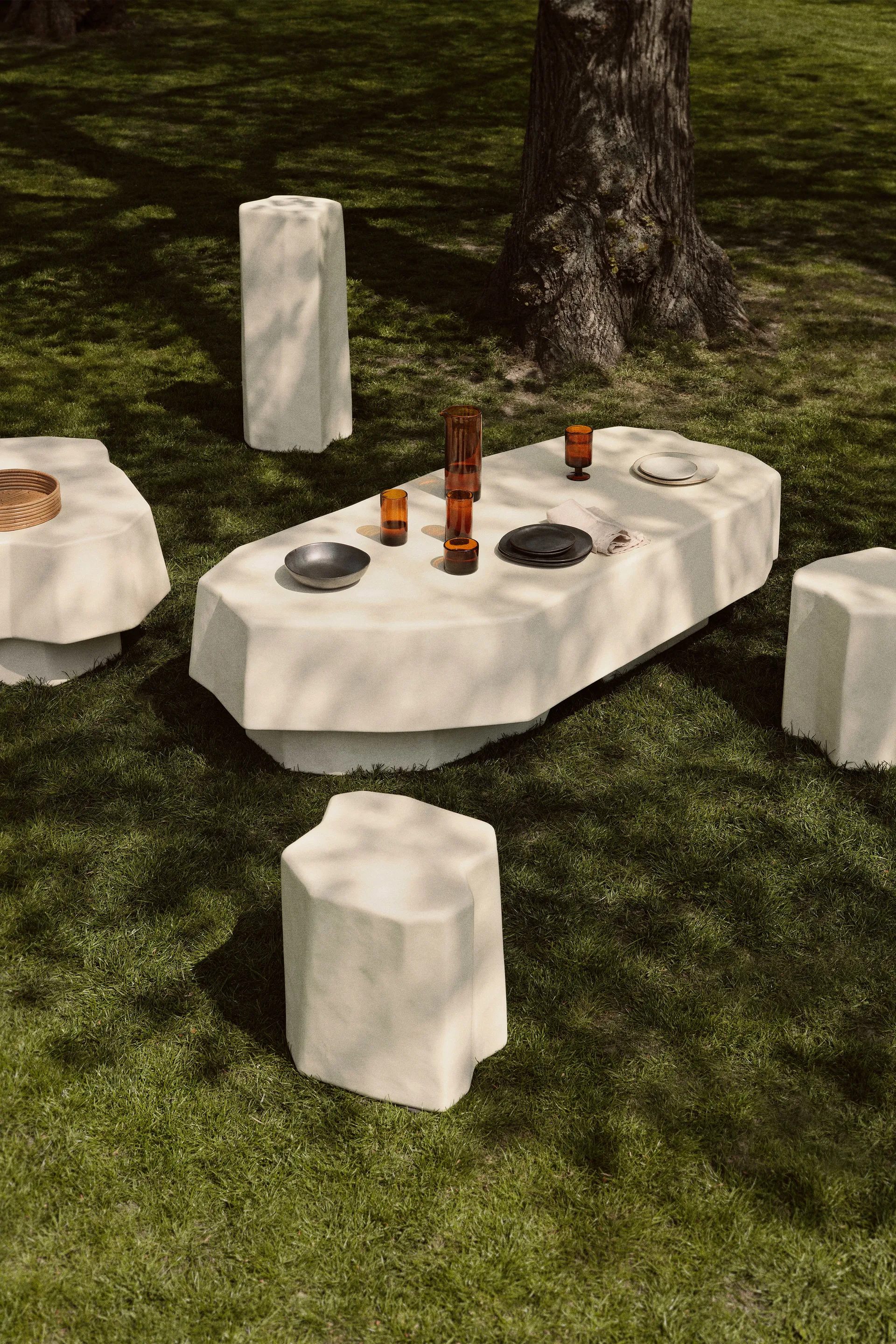 Table basse Staffa 83,7x75,8 cm, Ivoire Ferm Living