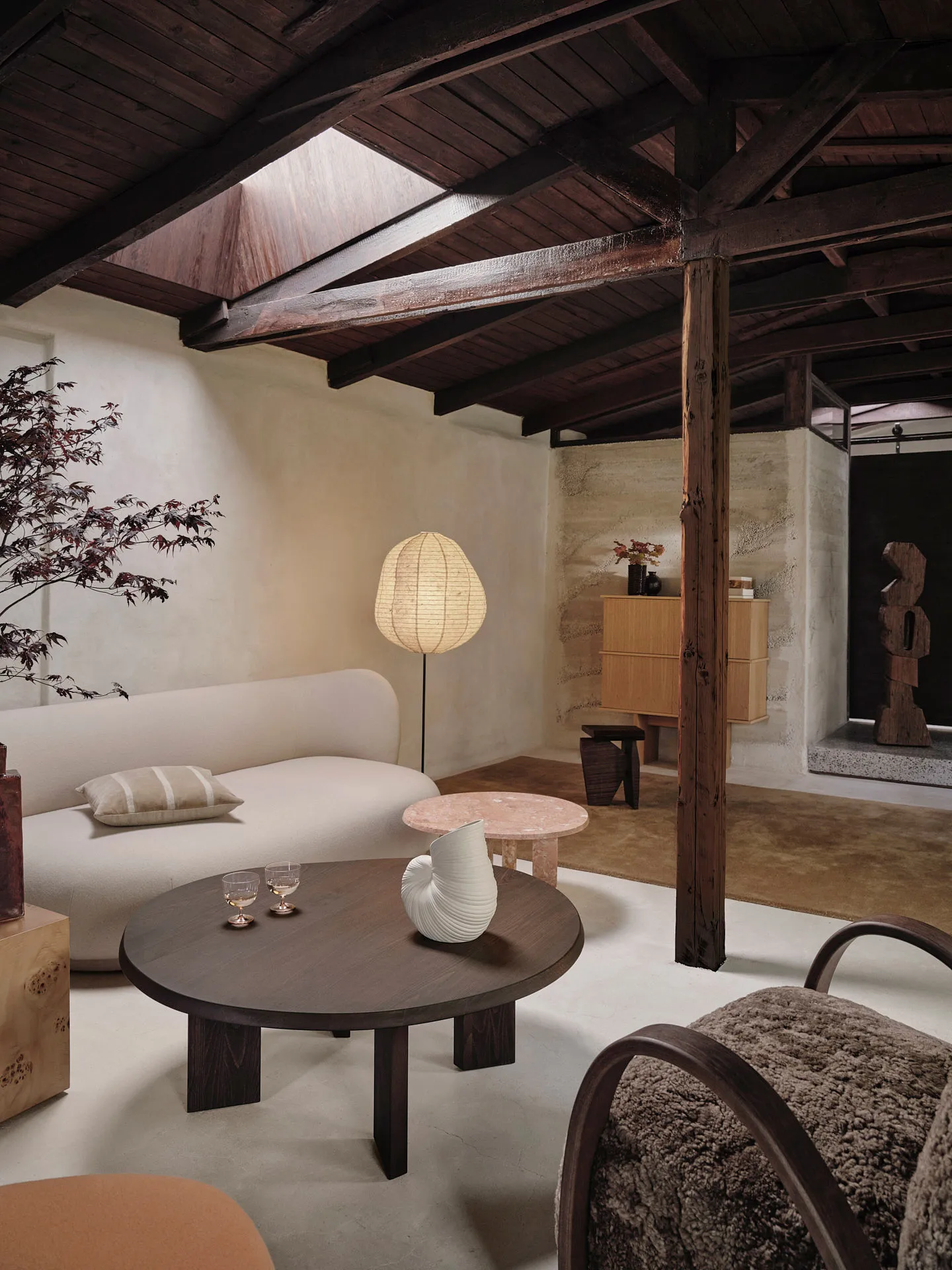 Table basse Tarn 107,6x108,1 cm, Dark stained beech Ferm Living