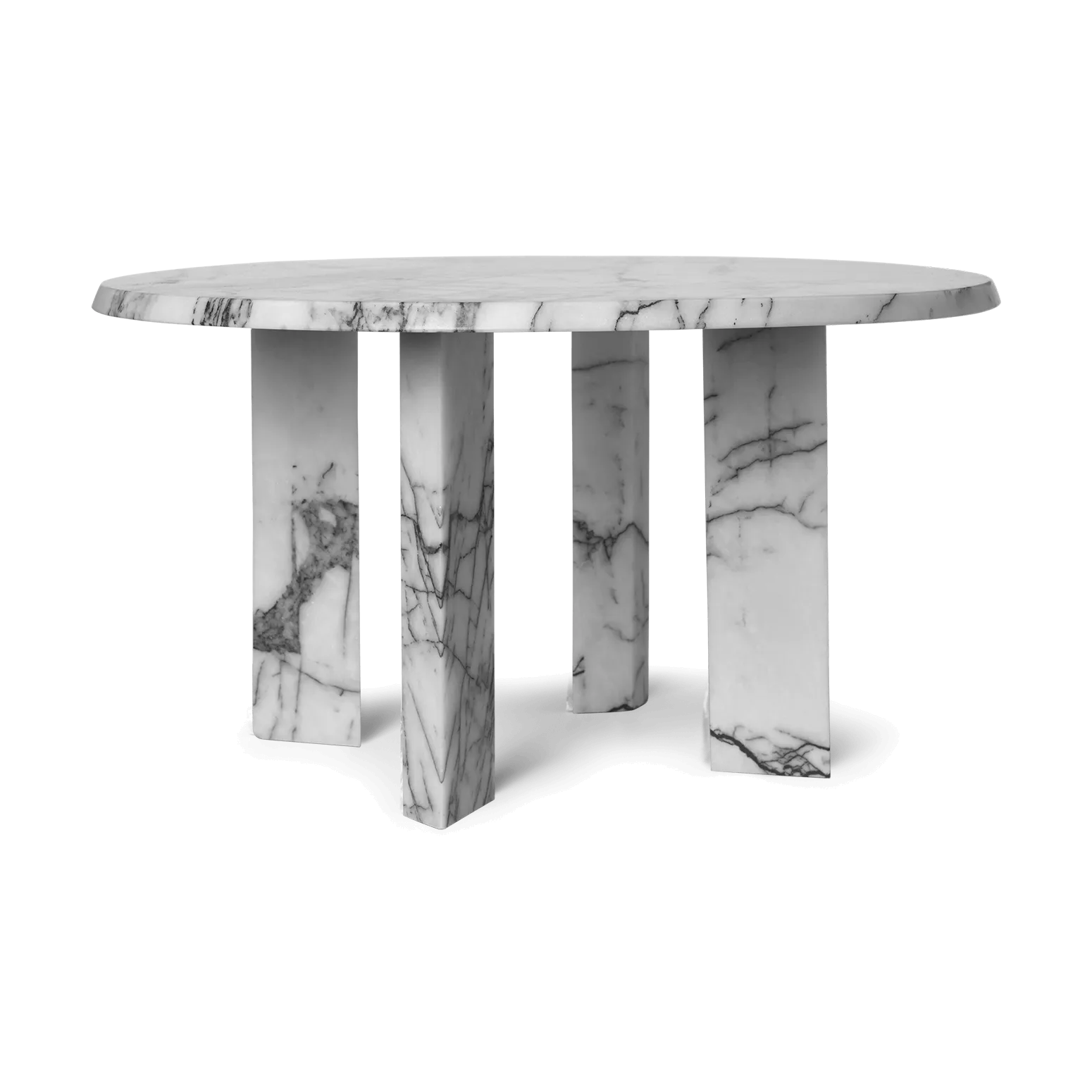 Table basse Taula Ø67x35 cm, White-charcoal Ferm Living