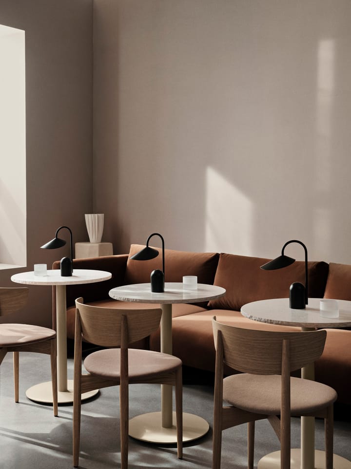 Table bistrot Mineral - Bianco curia, cashmere - ferm LIVING