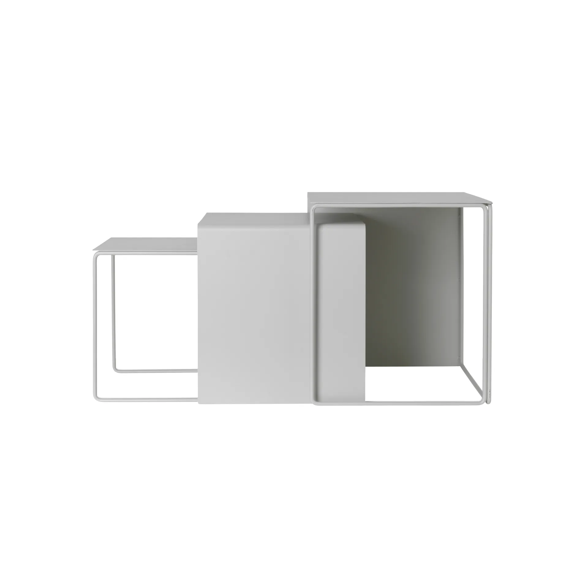 Table Cluster lot de 3, Gris clair Ferm Living