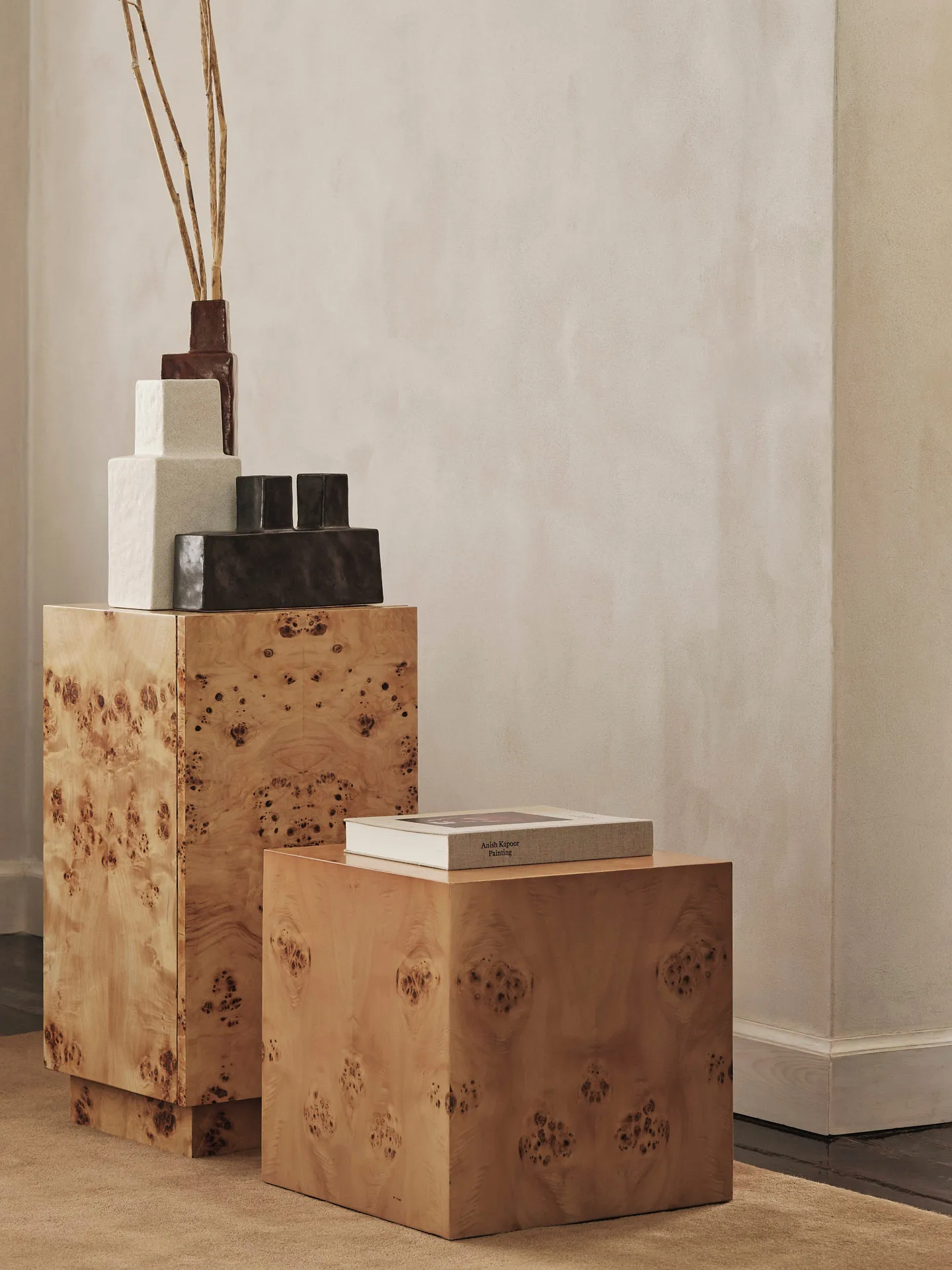 Table d'appoint Burl Cube 40x40 cm, Natural Ferm Living
