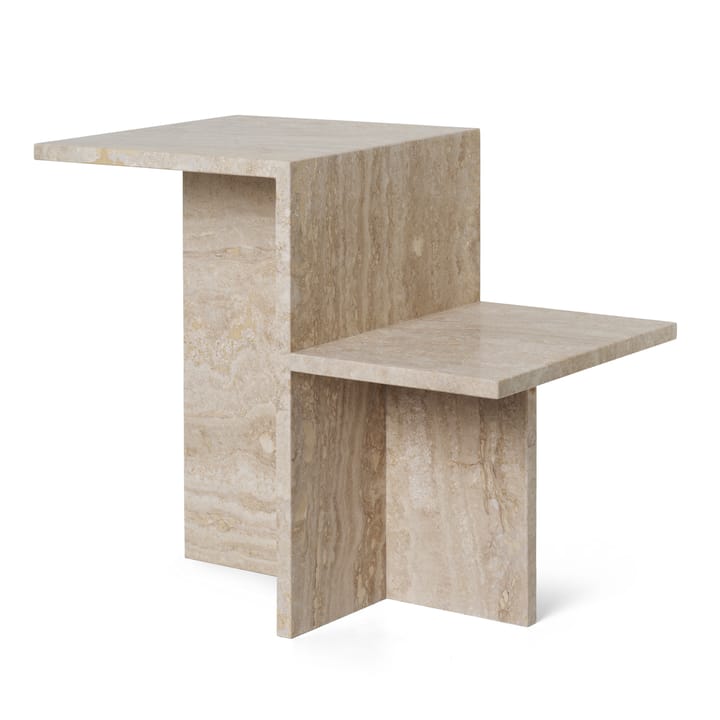 Table d'appoint Distinct 59,5x35x50 cm - Travertine - ferm LIVING