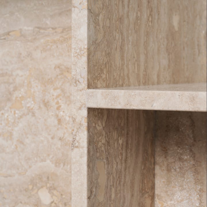 Table d'appoint Distinct 59,5x35x50 cm - Travertine - ferm LIVING