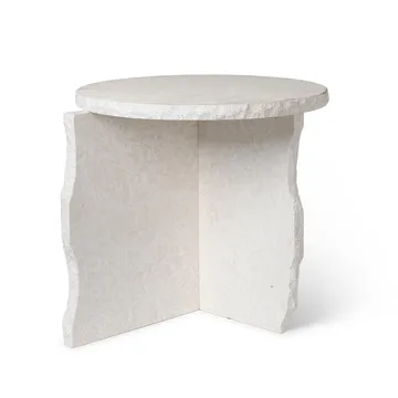 Table Mineral Sculptural Ø52 cm - Bianco Curia - Ferm Living