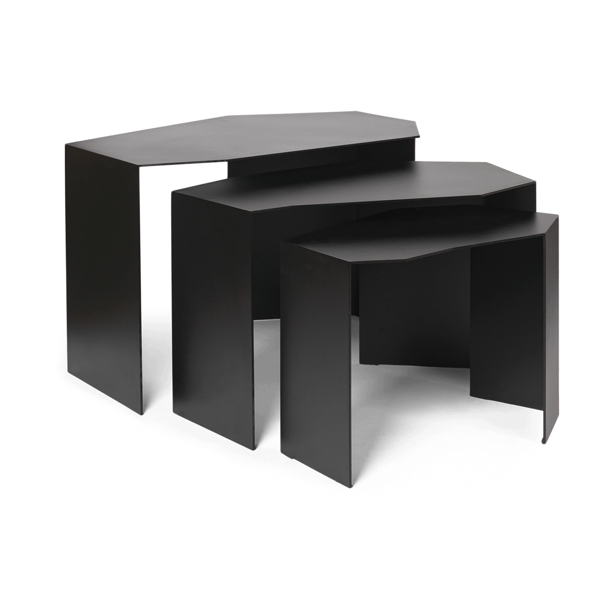 Ferm Living Table Shard cluster Lot de 3 Black
