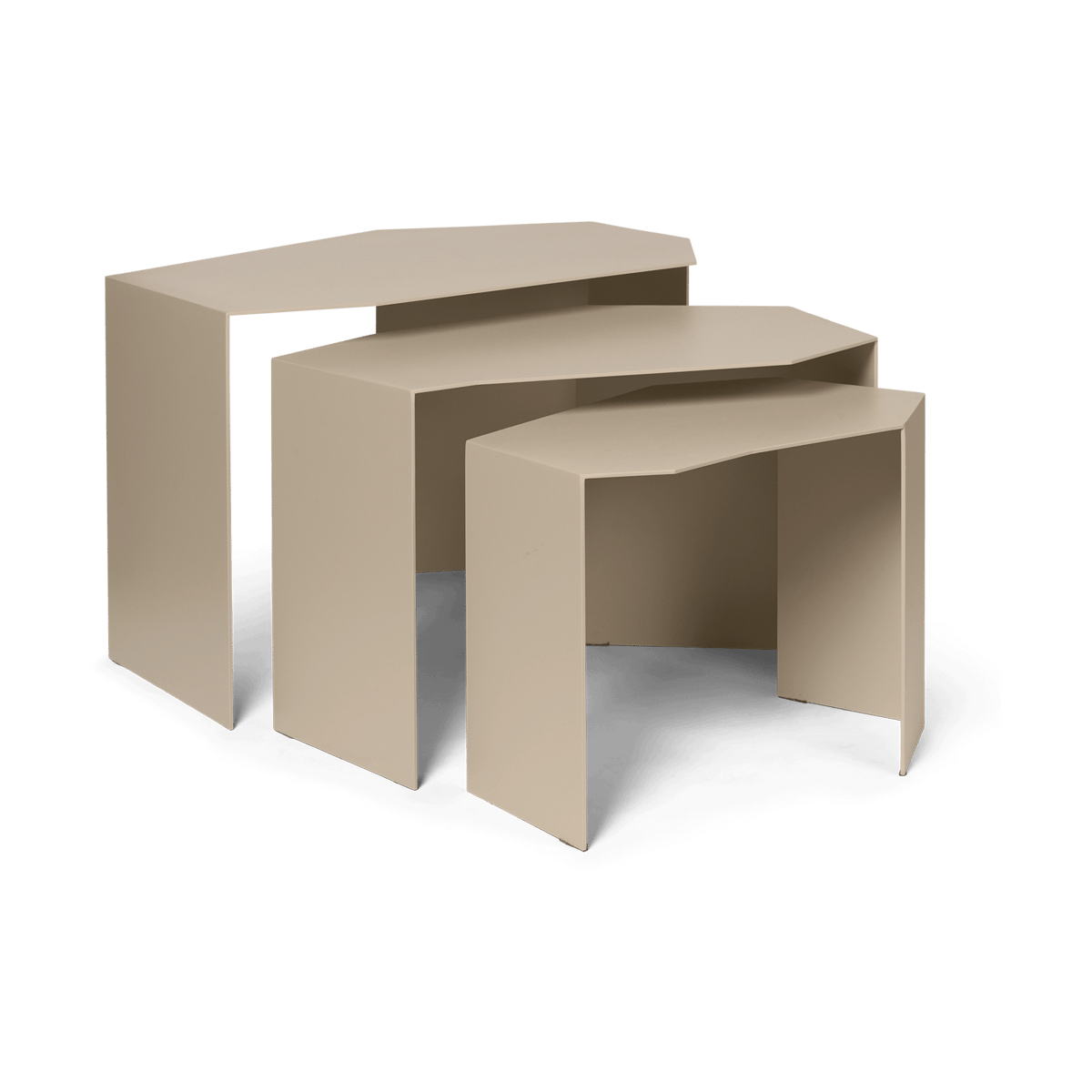Ferm Living Table Shard cluster Lot de 3 Cashmere